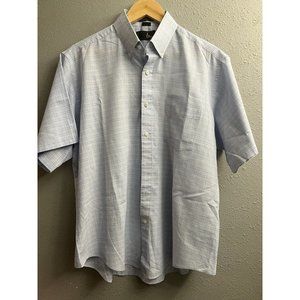 Ketch Men’s Blue White Plaid Short sleeve shirt 17 One pocket Preowned